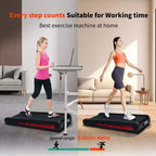 Tapis Roulant Inclinato Compatto 7, Tapis Roulant da Sottoscrivania con Motore da 2.55HP, Capacità 100 kg, Display LED, Supporto Verticale, Salvaspazio per Ufficio Domestico