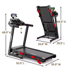 Tapis roulant in offerta - Tapis roulant pieghevole da 3,75 HP per casa, inclinazione 10%, controllo tramite app, compatto per piccoli spazi, capacità 150 kg, camminata, jogging, corsa