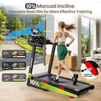 Tapis roulant in offerta - Tapis roulant pieghevole da 3,75 HP per casa, inclinazione 10%, controllo tramite app, compatto per piccoli spazi, capacità 150 kg, camminata, jogging, corsa
