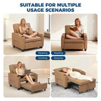 3-in-1 Convertible Sleeper Chair Bed with USB Ports, Cup Holders & Side Pockets - Pull-Out Sofa with Adjustable Backrest for Small Spaces
