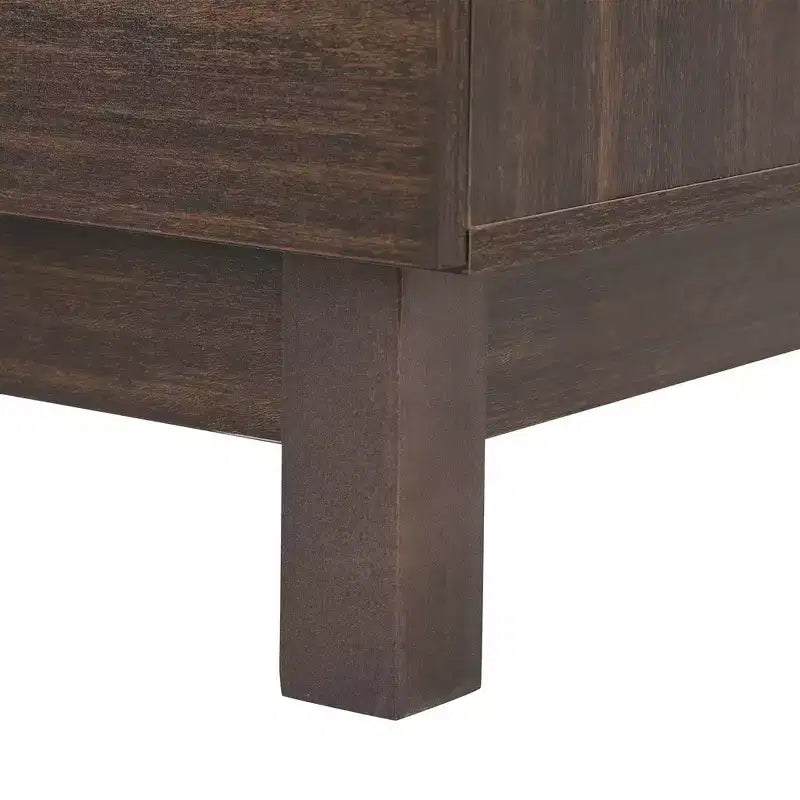 Whisen 6-Drawer Modern Geometric Dresser, Half-Circle Accent Wide Storage Chest for Bedroom & Living Room