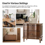 Honorio Traditional 2-Drawer Solid Wood End Table with Built-In Outlet|HULALA HOME