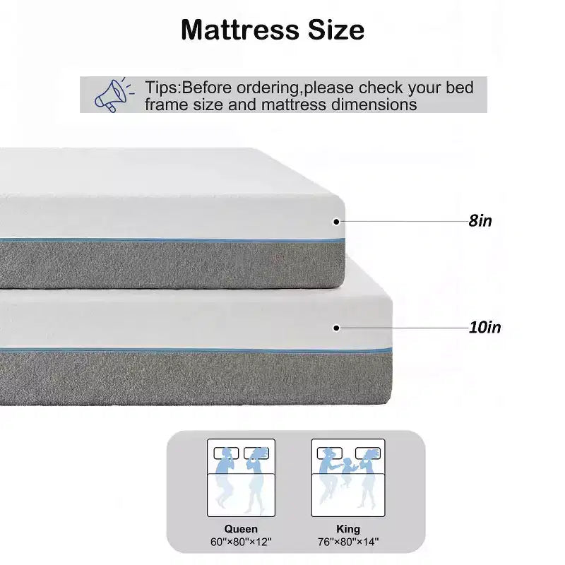 Dyonery 8-inch Extra-Firm Queen-Size Mattress  A high-density memory foam mattress designed specifically to relieve back pain80x 60.
