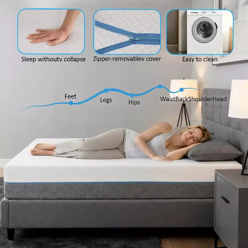 Dyonery 8-inch Extra-Firm Queen-Size Mattress  A high-density memory foam mattress designed specifically to relieve back pain80x 60.