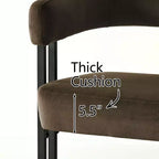 Modern 49 Bench with Backrest and Armrests, Stylish Dining Bench, Loveseat with Metal Frame, Accent Seat for Living room-Panipeachy