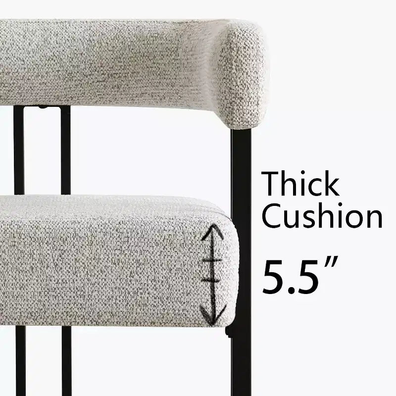 Modern 49 Bench with Backrest and Armrests, Stylish Dining Bench, Loveseat with Metal Frame, Accent Seat for Living room-Panipeachy