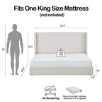 Christopher Knight Home Heino Modern Boucle Upholstered Floor Bed with Wingback