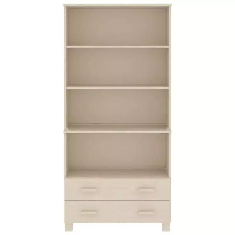 vidaXL Highboard Set of 2 Honey Solid pine wood Large Highboard