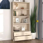 vidaXL Highboard Set of 2 Honey Solid pine wood Large Highboard