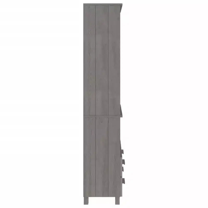vidaXL Highboard Set of 2 Honey Solid pine wood Large Highboard