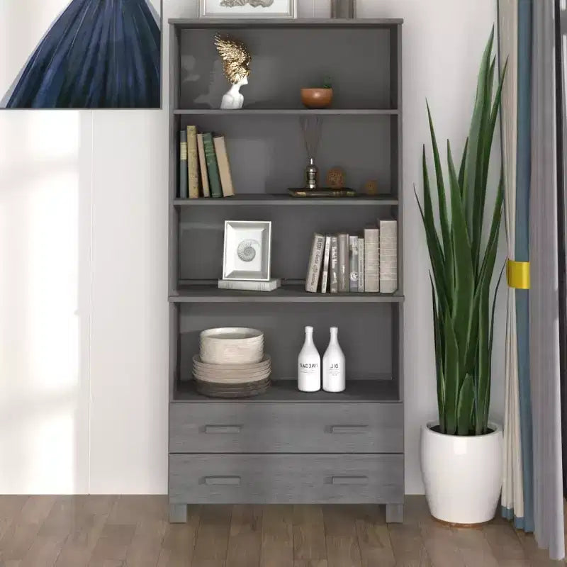 vidaXL Highboard Set of 2 Honey Solid pine wood Large Highboard