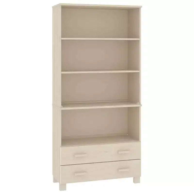vidaXL Highboard Set of 2 Honey Solid pine wood Large Highboard