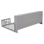 MAYEERTY Full Bed Frame Soft-Close Drawers Solid Pine Wood No Box Spring Needed
