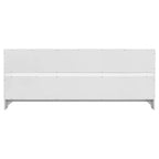 MAYEERTY Full Bed Frame Soft-Close Drawers Solid Pine Wood No Box Spring Needed