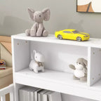 MAYEERTY Full Bed Frame Soft-Close Drawers Solid Pine Wood No Box Spring Needed