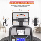Sgombero Tapis Roulant: Tapis Roulant Pieghevole Portatile con Inclinazione Regolabile del 20%, Controllo tramite APP, 71 Programmi, Capacità 136-181 kg, 19 km/h, Altoparlanti Bluetooth