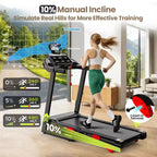 Tapis roulant pieghevole motorizzato da 3,75HP con velocità fino a 14,5 km/h, 105 programmi preimpostati e display LCD