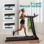 Tapis Roulant Pieghevole Portatile SereneLife con Inclinazione Regolabile e 12 Programmi di Allenamento Preimpostati
