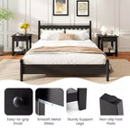 Costway 1/2 PCS Nightstand with Drawer 3-Tier Modern Bedside Table with Open Shelf Storage for Bedroom White/Black