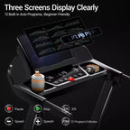 Home Incline Treadmill with Handle Bar, Foldable Walking Pad with LED Display, 7-Layer Shock Absorption, Quiet Motor, Large Capacity