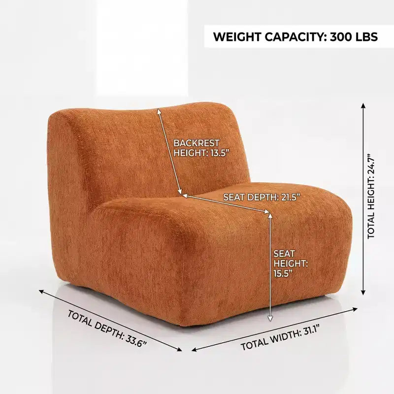 Christopher Knight Home Crinti Modern Modular Armless Accent Chair with Foam Cushion