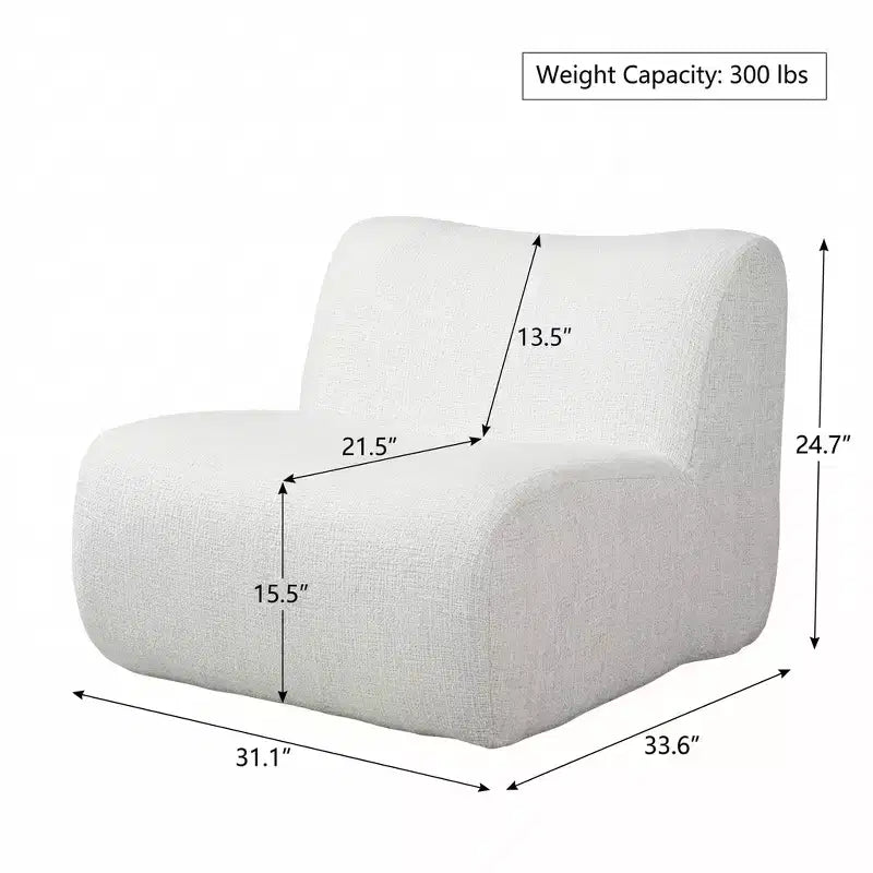 Christopher Knight Home Crinti Modern Modular Armless Accent Chair with Foam Cushion