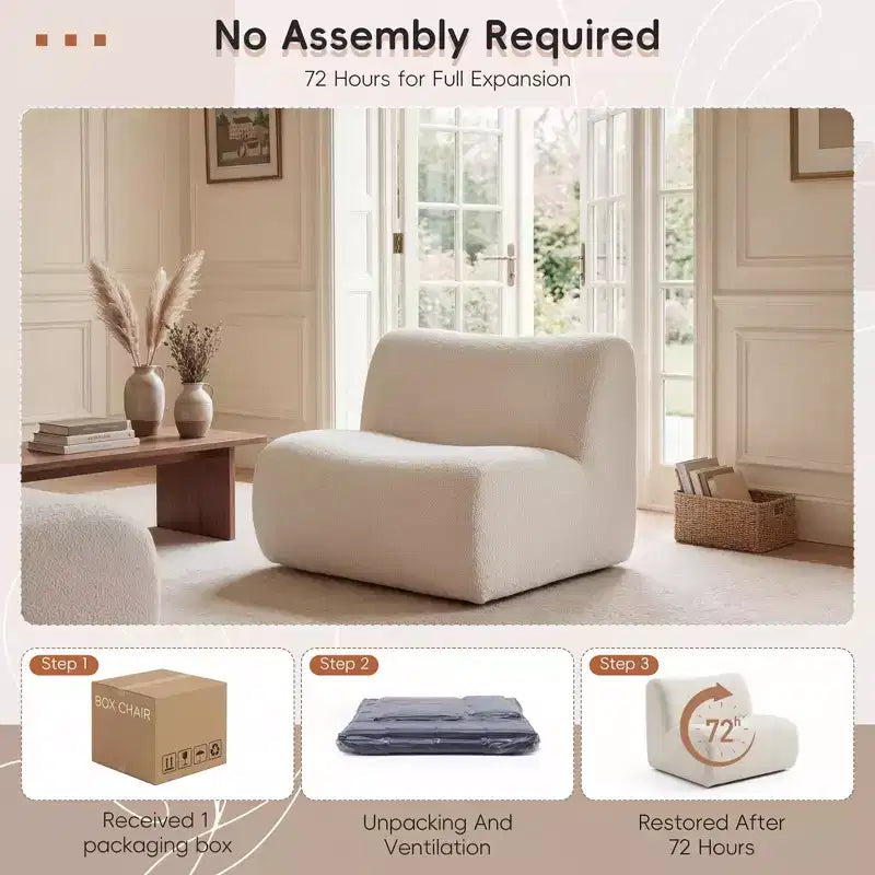 Christopher Knight Home Crinti Modern Modular Armless Accent Chair with Foam Cushion