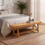 Costway Inch Solid Wood Bench Rustic Farmhouse Narrow Bench for up to 3 People