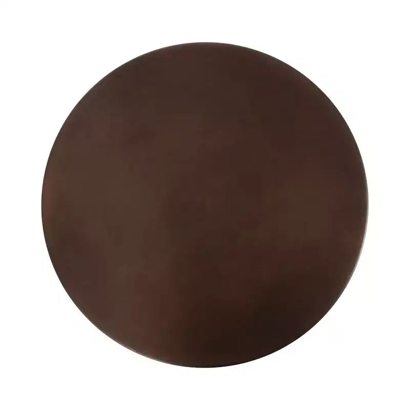 Kate and Laurel Hescott Metal and Marble Pedestal Table, Brown, 10x10x24