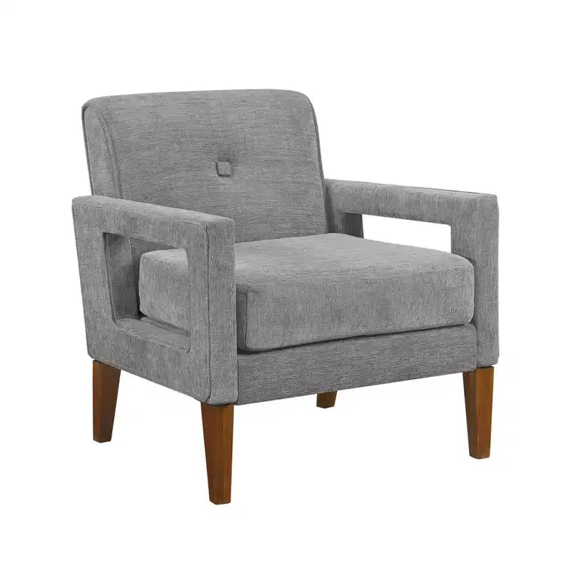 GDFStudio Mason Modern Chenille Upholstered Armchair with Removable Cushion