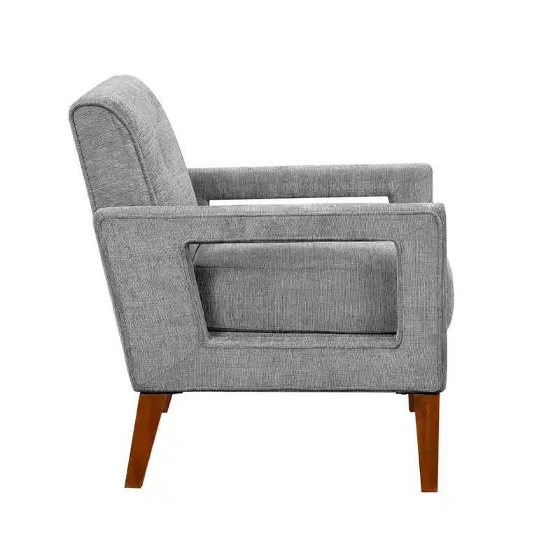 GDFStudio Mason Modern Chenille Upholstered Armchair with Removable Cushion