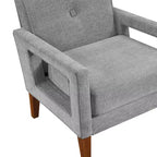 GDFStudio Mason Modern Chenille Upholstered Armchair with Removable Cushion