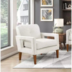 GDFStudio Mason Modern Chenille Upholstered Armchair with Removable Cushion