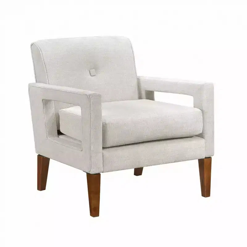 GDFStudio Mason Modern Chenille Upholstered Armchair with Removable Cushion