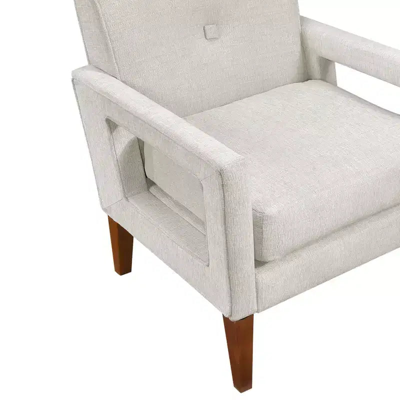 GDFStudio Mason Modern Chenille Upholstered Armchair with Removable Cushion