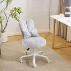 Karl Home | Adjustable Bow Teddy Fabric Bunny Ear Swivel Accent Chair Office Chair