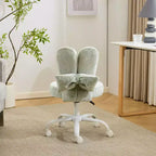 Karl Home | Adjustable Bow Teddy Fabric Bunny Ear Swivel Accent Chair Office Chair