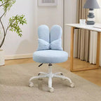 Karl Home | Adjustable Bow Teddy Fabric Bunny Ear Swivel Accent Chair Office Chair