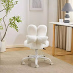 Karl Home | Adjustable Bow Teddy Fabric Bunny Ear Swivel Accent Chair Office Chair