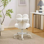 Karl Home | Adjustable Bow Teddy Fabric Bunny Ear Swivel Accent Chair Office Chair