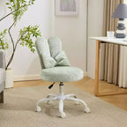 Karl Home | Adjustable Bow Teddy Fabric Bunny Ear Swivel Accent Chair Office Chair
