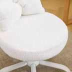 Karl Home | Adjustable Bow Teddy Fabric Bunny Ear Swivel Accent Chair Office Chair