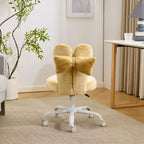 Karl Home | Adjustable Bow Teddy Fabric Bunny Ear Swivel Accent Chair Office Chair