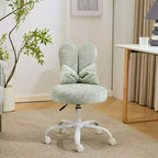 Karl Home | Adjustable Bow Teddy Fabric Bunny Ear Swivel Accent Chair Office Chair