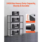 Storage Shelves 20 D x 40 W x 57 H 4 Tier Garage Storage Shelving Heavy Duty Portable