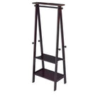 GDFStudio Chinedu Modern 59 Tall Wooden Coat Rack with 3 Open Shelves
