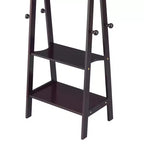 GDFStudio Chinedu Modern 59 Tall Wooden Coat Rack with 3 Open Shelves
