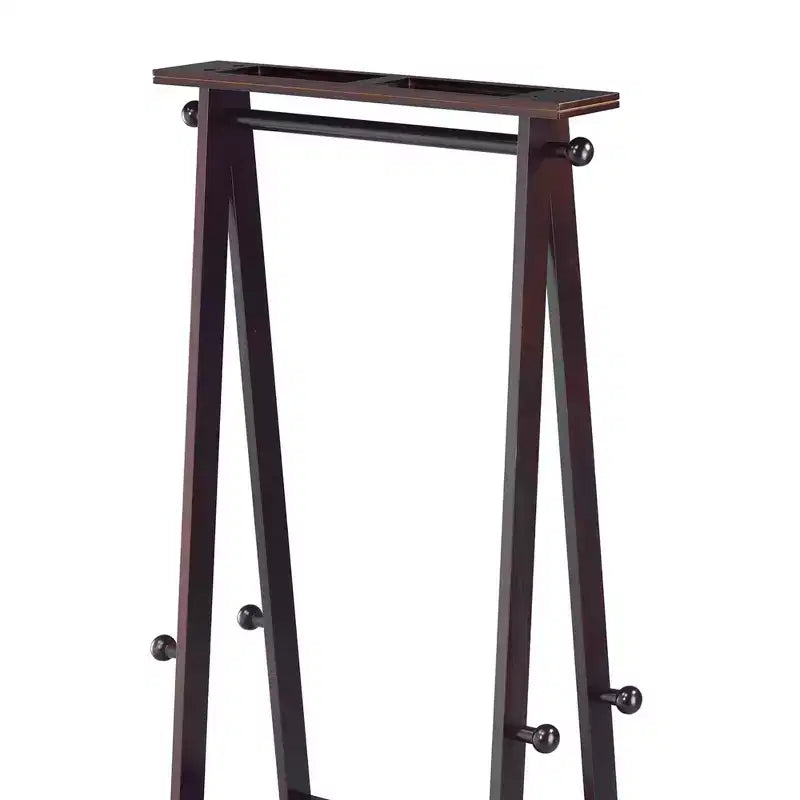 GDFStudio Chinedu Modern 59 Tall Wooden Coat Rack with 3 Open Shelves
