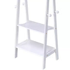 GDFStudio Chinedu Modern 59 Tall Wooden Coat Rack with 3 Open Shelves
