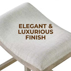 Sgabello da bancone ROME + OAK Parker Backless Saddle, Rovere riciclato, Grigio, Confezione da 3
